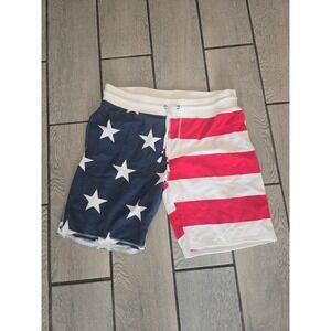 Top Drawer Mens American Flag Shorts Patriotic USA Stars &‎ Stripes Size L